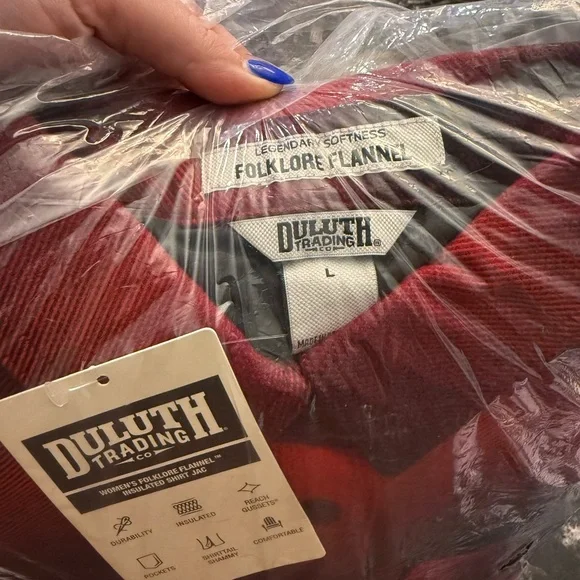 Red and Black Flannel Shacket - Picture 3 of 3